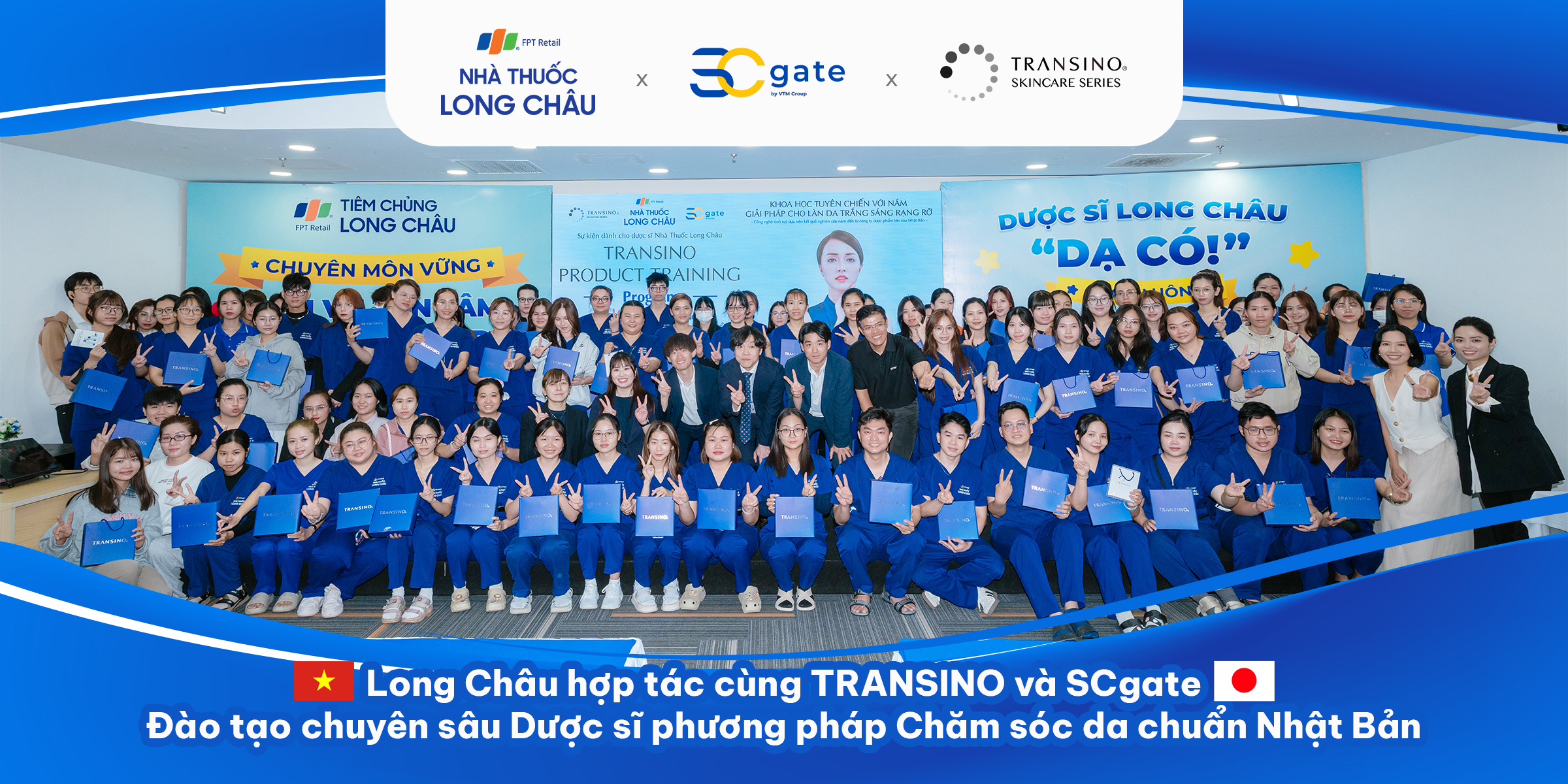 TRANSINO tổ chức chương trình đào tạo cho Dược sĩ Nhà thuốc Long Châu, chia sẻ phương pháp chăm sóc da chuẩn Nhật Bản